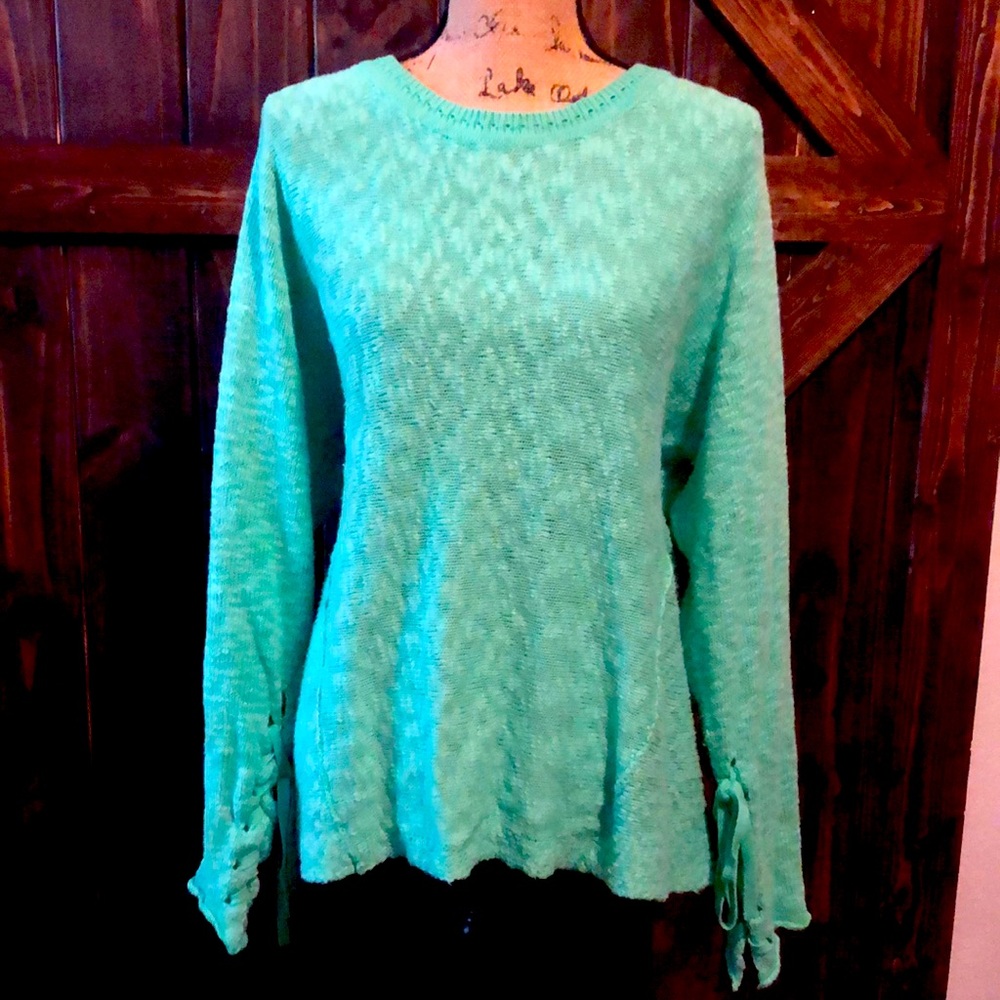 Caslon comfortable tie wrist sweater